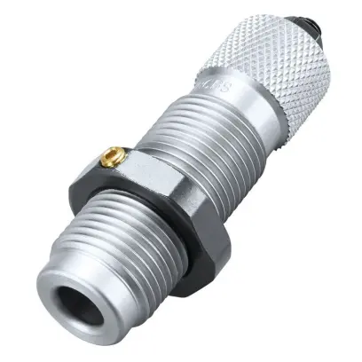 Die de sertissage RCBS en 6x45mm pour un positionnement précis des balles et un sertissage roulé. Assure une profondeur de siège correcte et un sertissage sécurisé de la balle dans l'étui.